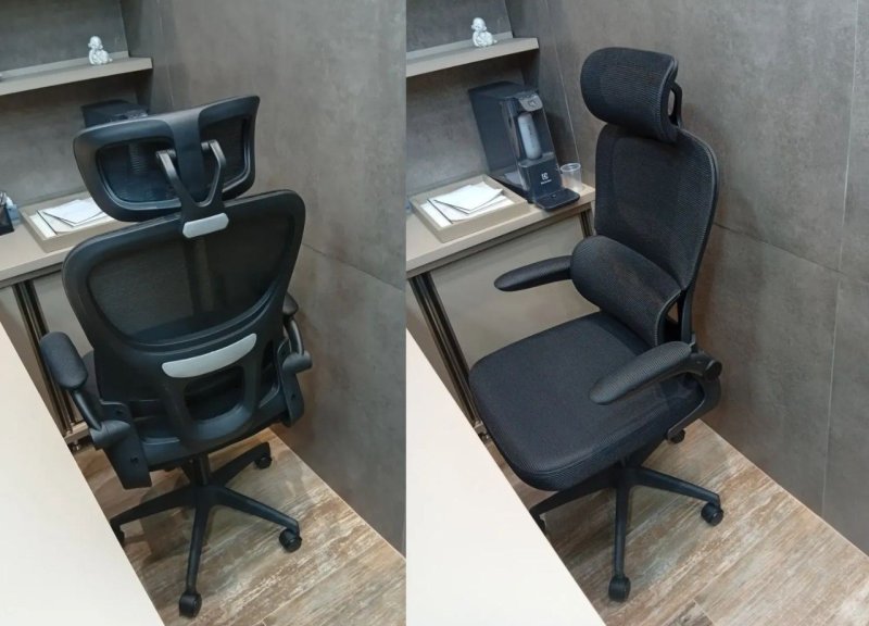 Cadeira Ergonomica Escritorio Giratória Executiva Tela Mesh Preto Algodão