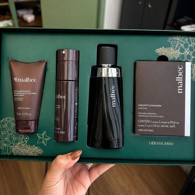 Malbec Kit Presente Premium (4 Itens) O Boticário