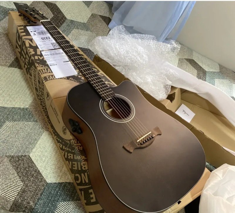 Violão Tagima Folk Dreadnought Metropolis Bluetooth Efeito Orientação Da Mão Destro Preto