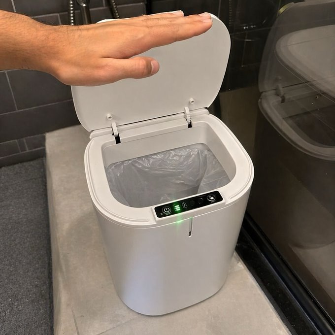 Lixeira Automática Sensor Inteligente Recarregável USB 16L