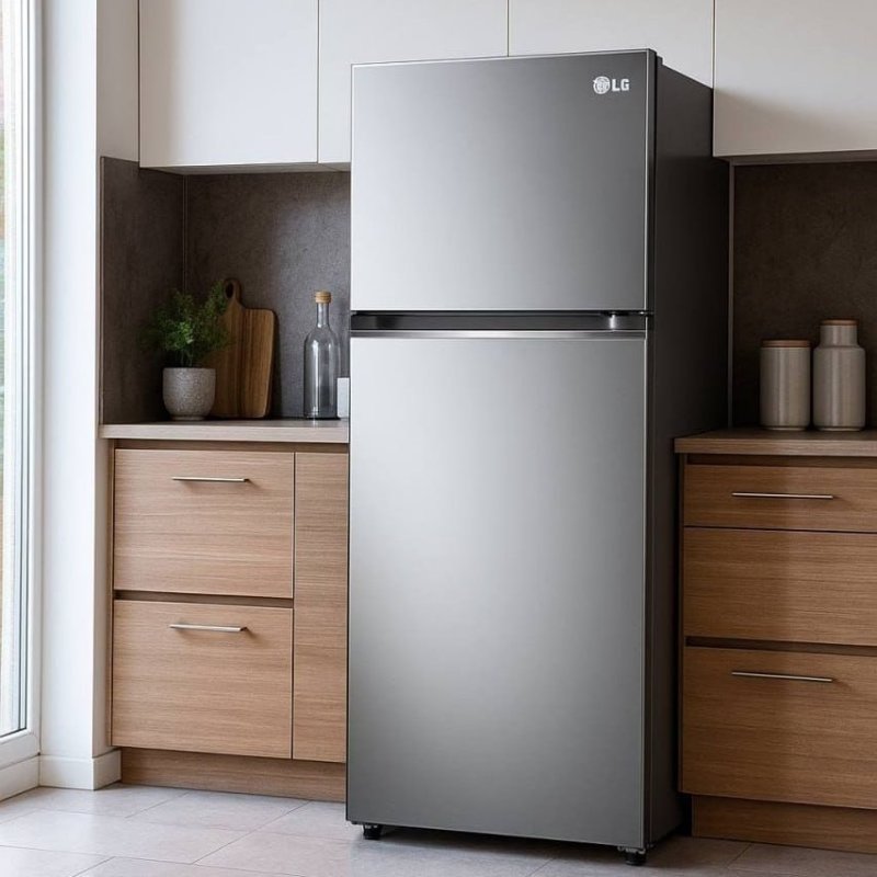 LG Geladeira GN-B372PFM 375 Litros Frost Free Duplex Inox com Compressor Smart Inverter 2 Portas