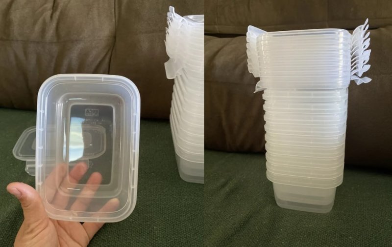 Kit 10 Potes 750ml Herméticos Travas Marmita Reutilizável Transparente