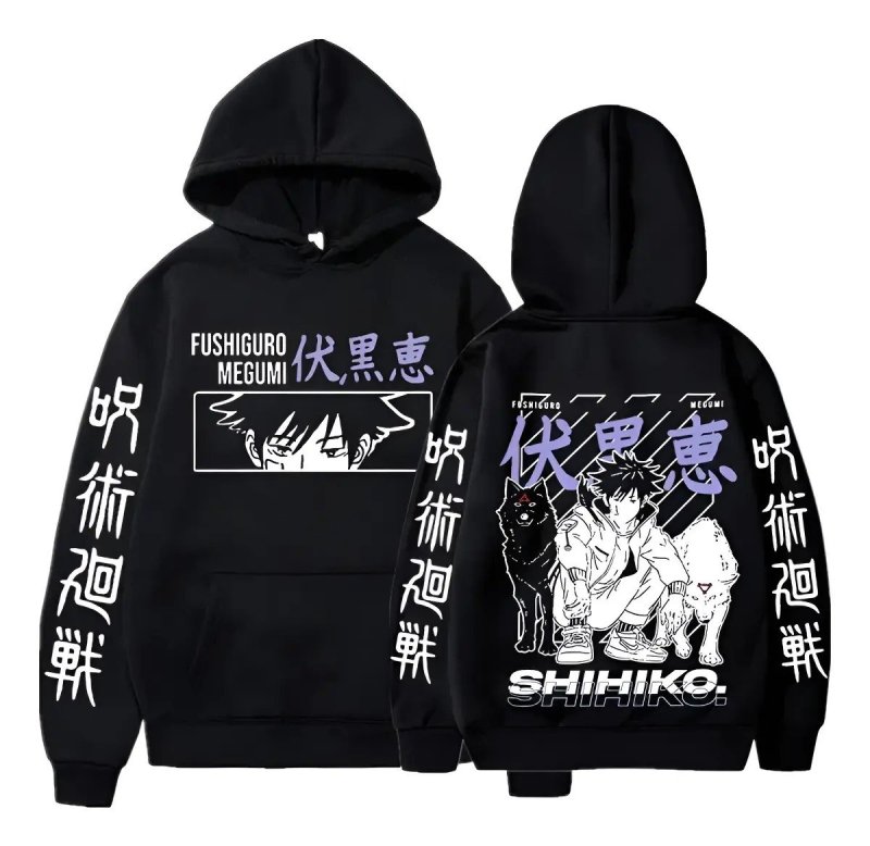 Moletom Canguru Blusa de Frio Megumi Fushiguro Shihiko Anime