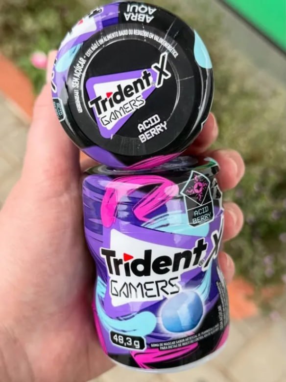 Pack 6 Un. Chiclete Trident X Gamers Acid Berry 48,3g