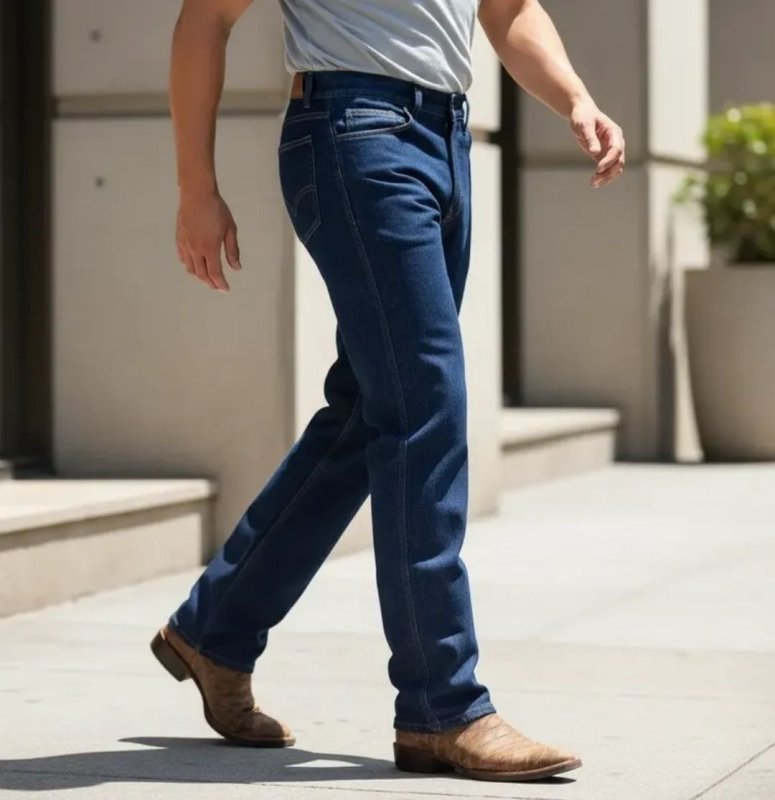 Calça Jeans Masculina Tradicional Reta