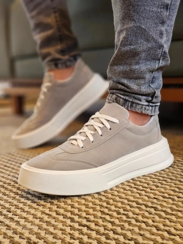Sapatênis Masculino Casual Sneakers Sola Alta Elegante Leve