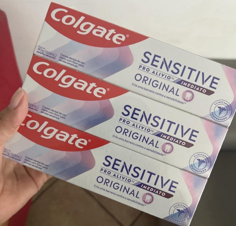 Colgate Creme Dental para sensibilidade Sensitive Pro Alívio Imediato 90 g, 3 Unidades