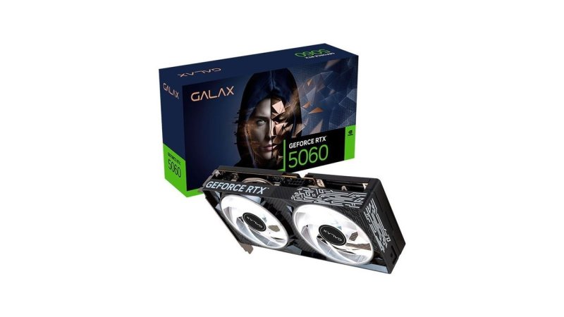 Placa de Vídeo NVIDIA GeForce Galax RTX 5060 1 Click OC 2X 8GB - 128 Bits - HDMI/3X Displayport - 56NSN8MDDXBO