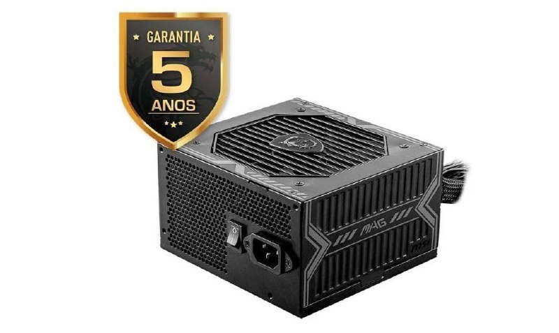 Fonte MSI Mag 650w 80 Plus Bronze Pfc Ativo A650bnl Preto