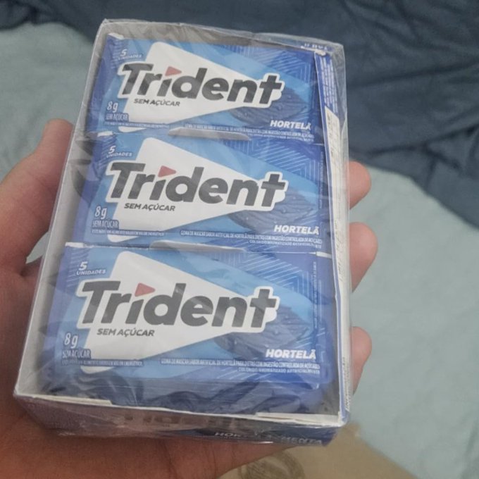Cx Chiclete Trident Hortelã Sem Açúcar 21 un. 8g