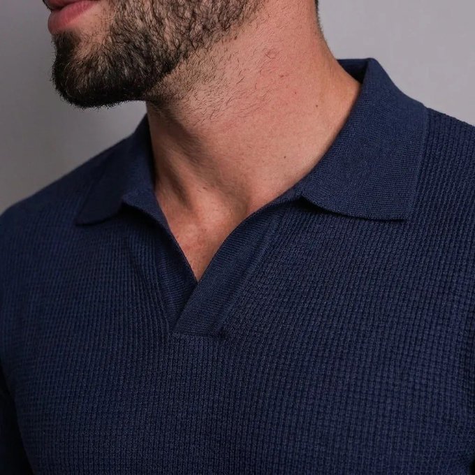 Camiseta Polo Tecido Texturizado + Frete Grátis