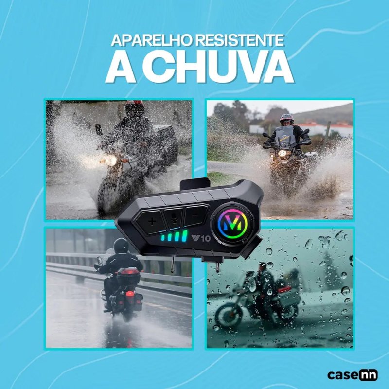 Voren Bluetooth Headset RGB Para Capacete Sem Fio