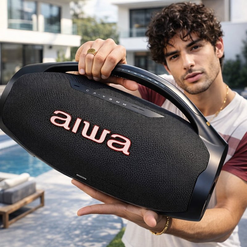 Caixa de Som Boombox Plus Aiwa AWS-BBS-01B 200W IP66 30h