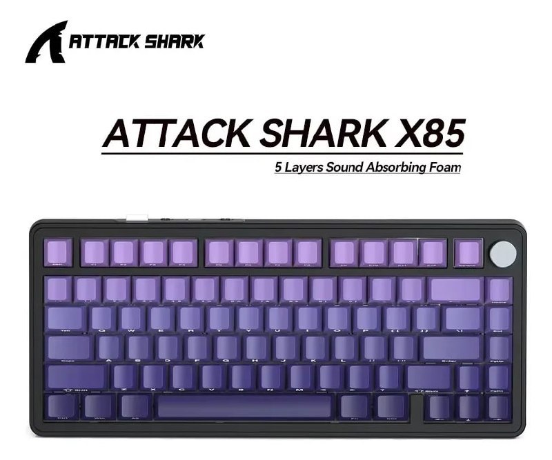 Teclado Mecânico Sem Fio Attack Shark X85