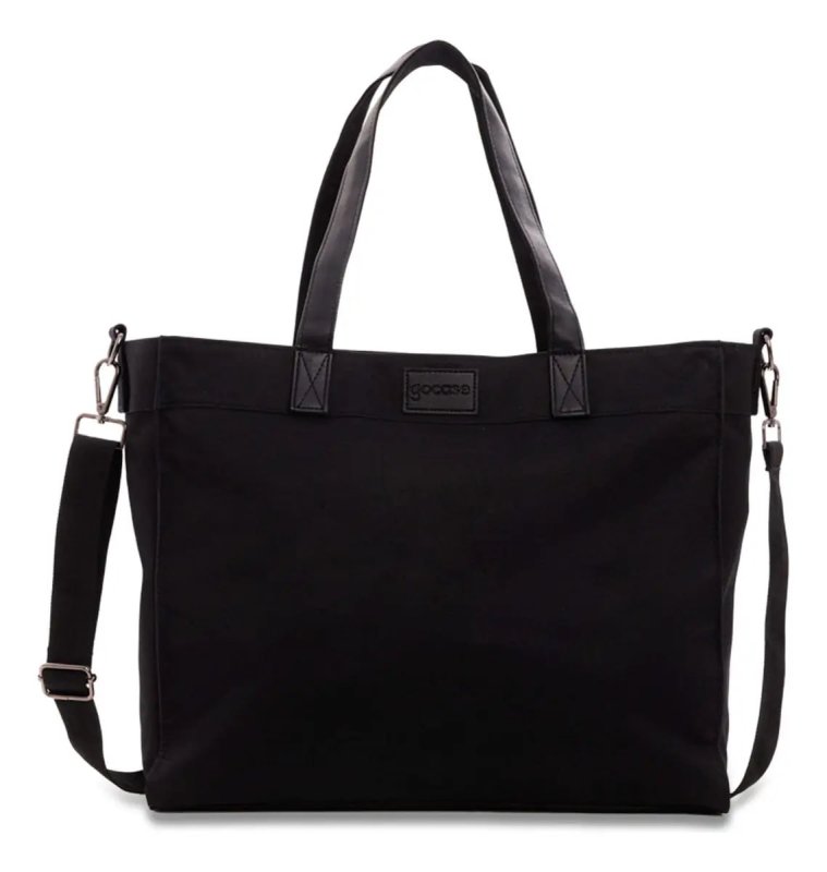 Gocase Bolsa Tote Daily Clear - Leve Moderna Minimalista Preto