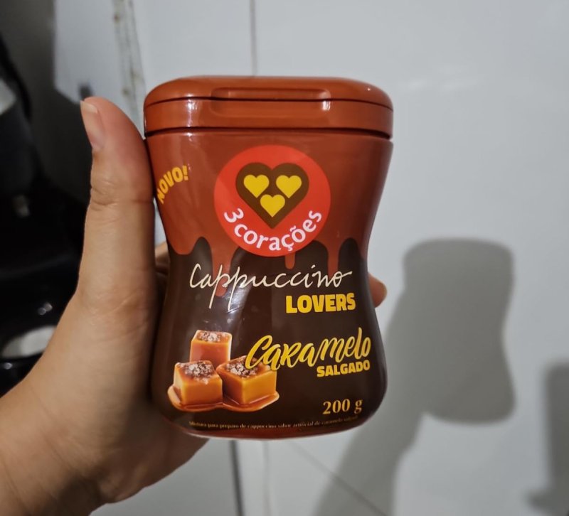 3 Corações Cappuccino Sabor Caramelo Salgado, 200g