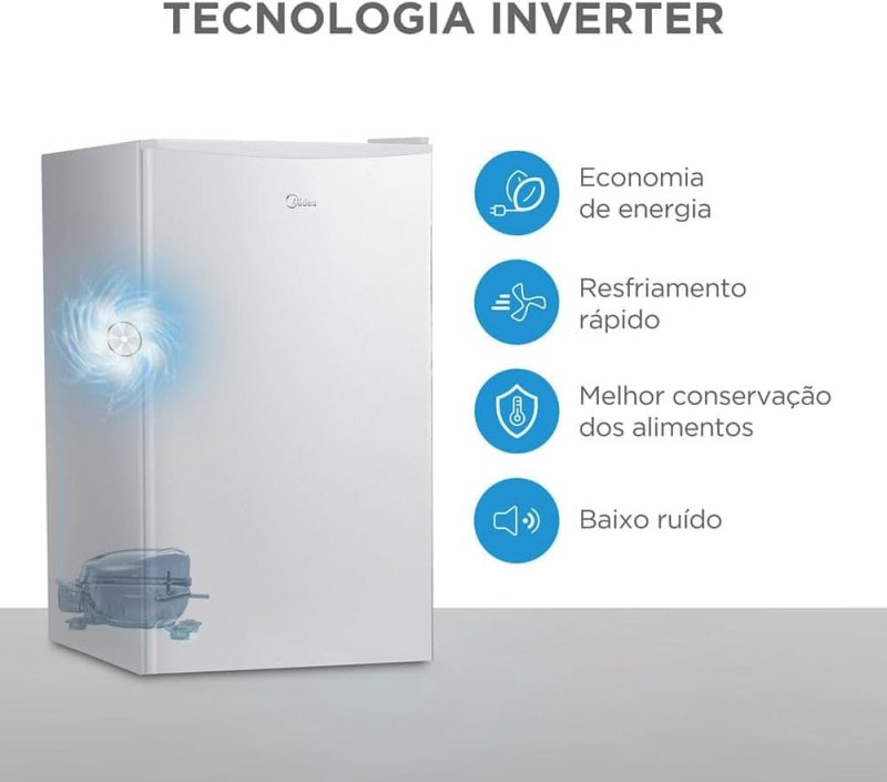 Midea Frigobar 93 Litros Inverter Bivolt - Branco