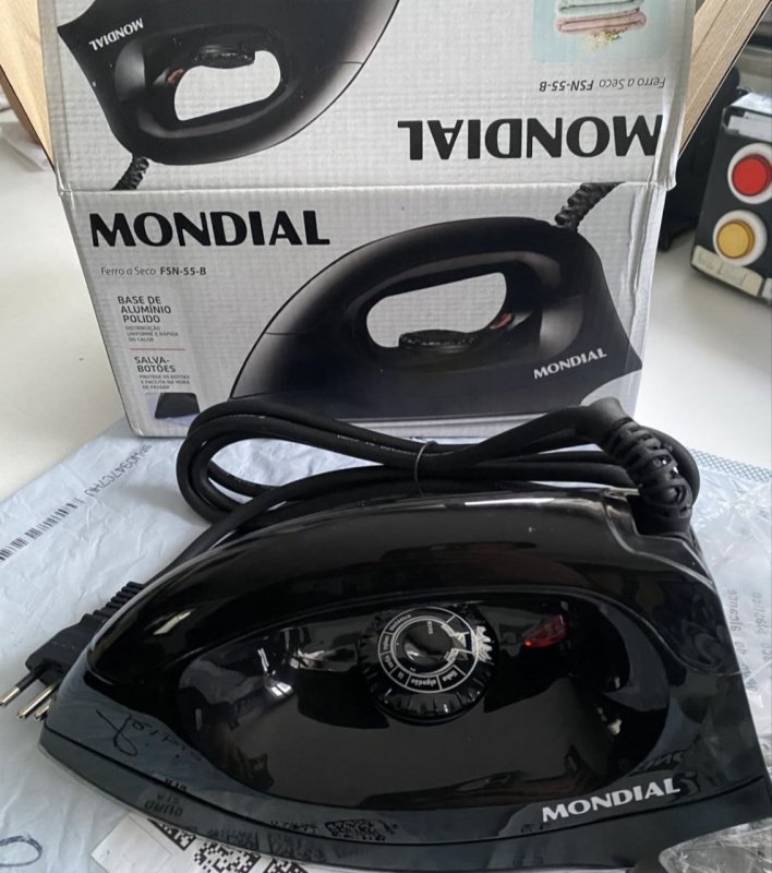 MONDIAL Ferro de Passar a Seco Preto, 1000W, 110V