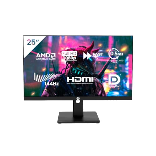 Monitor Gamer Haiz 25'' 144hz 0.5ms 1920x1080 Adaptative Sync FHD HDMI/DP IPS VESA