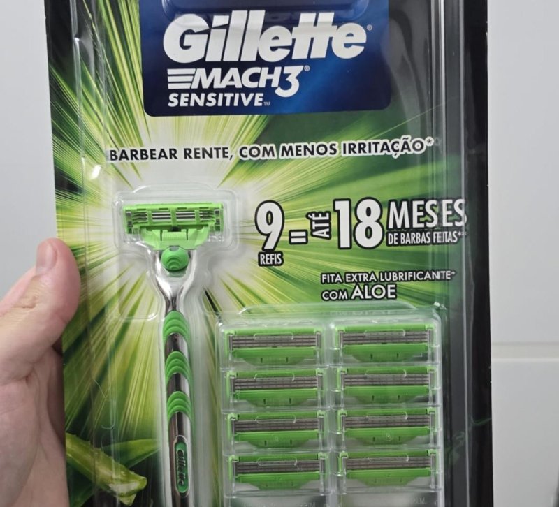 Gillette Aparelho De Barbear Mach3 Sensitive + 9 Cargas