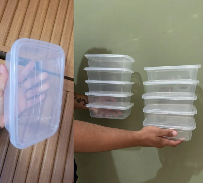 Jogo 10 Potes Para Alimentos 800ml BPA Free