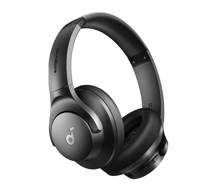 soundcore Q20i da Anker, Fone de Ouvido Bluetooth com Cancelamento de Ruído Híbrido Ativo, Headphone Sem Fio, 60h Bateria, Áudio Hi-Res, Preto