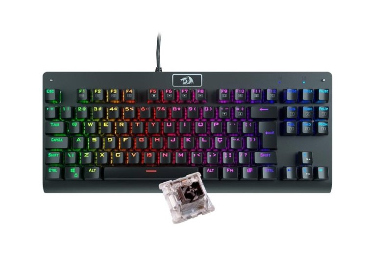 Teclado Mecânico Gamer Redragon Dark Avenger K568-2 Rgb Switch Brown Com Fio