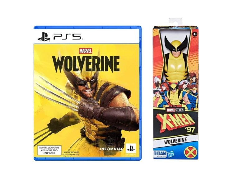 Kit Marvel's Wolverine PlayStation 5 + Boneco Wolverine Marvel Titan Heroes X-Men