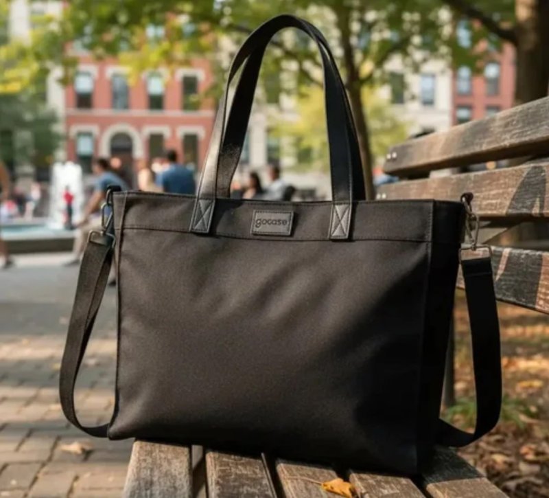 Bolsa Tote Daily Clear Gocase - Leve, Moderna E Minimalista Cor Preto Liso Níquel