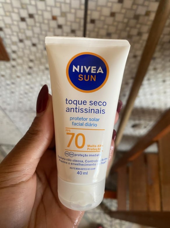 Nivea Sun Protetor Solar Facial Seco Antissinais FPS 70 40ml