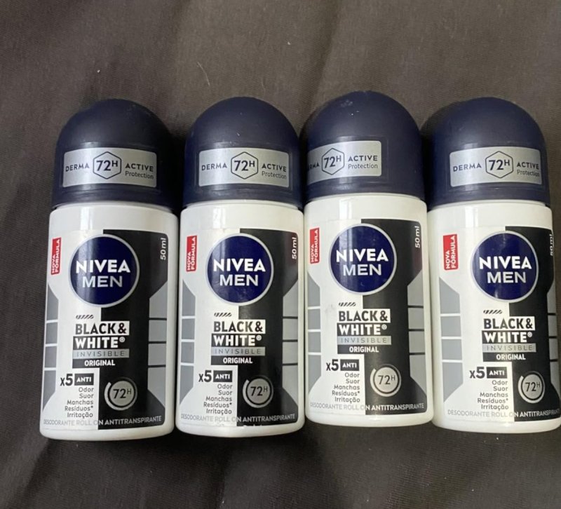 NIVEA MEN Desodorante Antitranspirante Roll On Invisible Black & White 50ml
