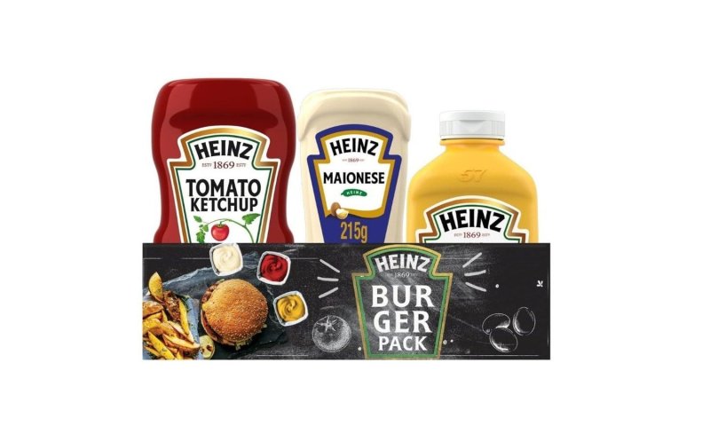 Heinz Pack Hamburguer Ketchup 397G + Maionese 215G + Mostarda 255g
