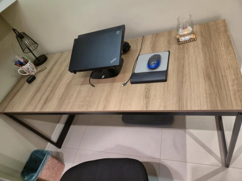 Mesa Escritório Mb Industrial 150x60cm Madeira E Metal