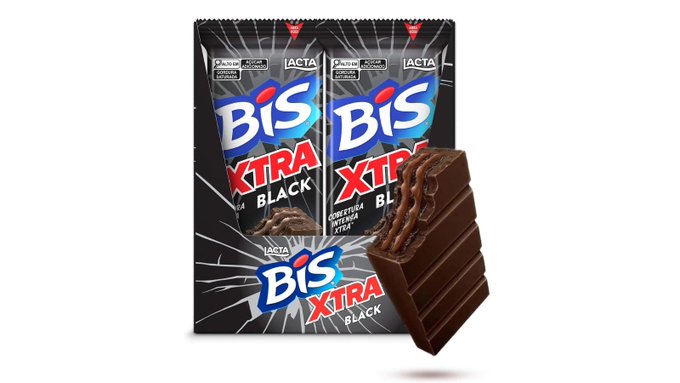 Cx 24 un. Lacta Bis Xtra Black 45g + Frete Grátis