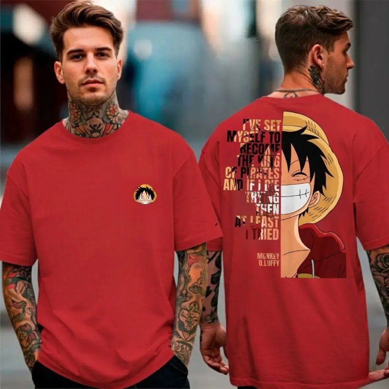 Camisa Masculina Anime One Piece Monkey D. Luffy + Frete Grátis