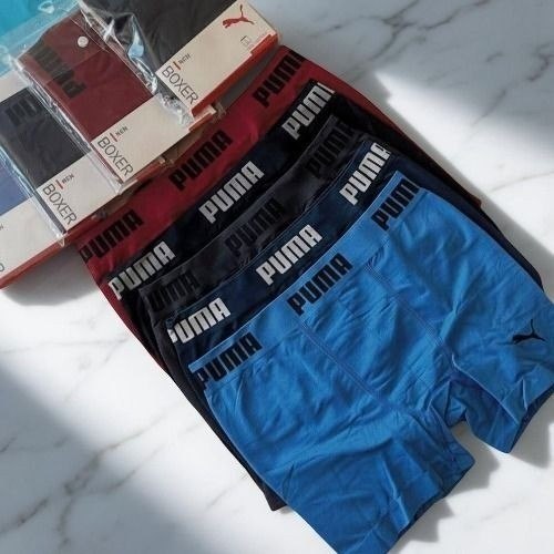 Kit 4 Cuecas Boxer Puma Poliamida Sem Costura Box Original