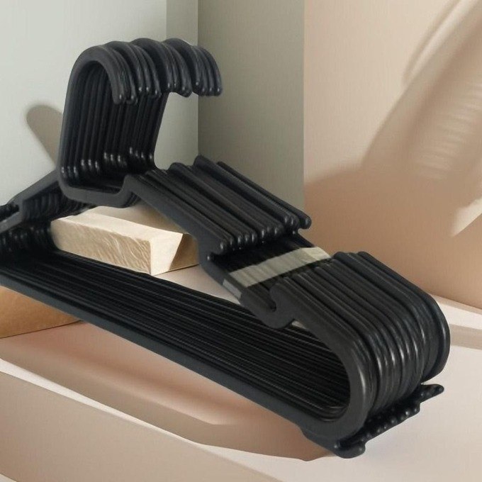 Kit com 100 Cabides Plástico + Frete Grátis