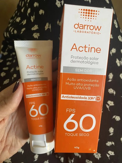 Protetor Solar Facial Darrow Actine Solar FPS60 30g + Frete Grátis