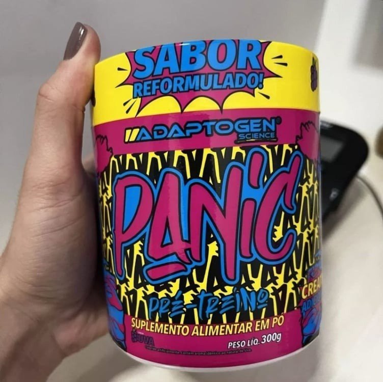 Suplemento Em Pó Adaptogen Science Panic Pré Treino Com Creatina Pote 150g Sabor Limonada