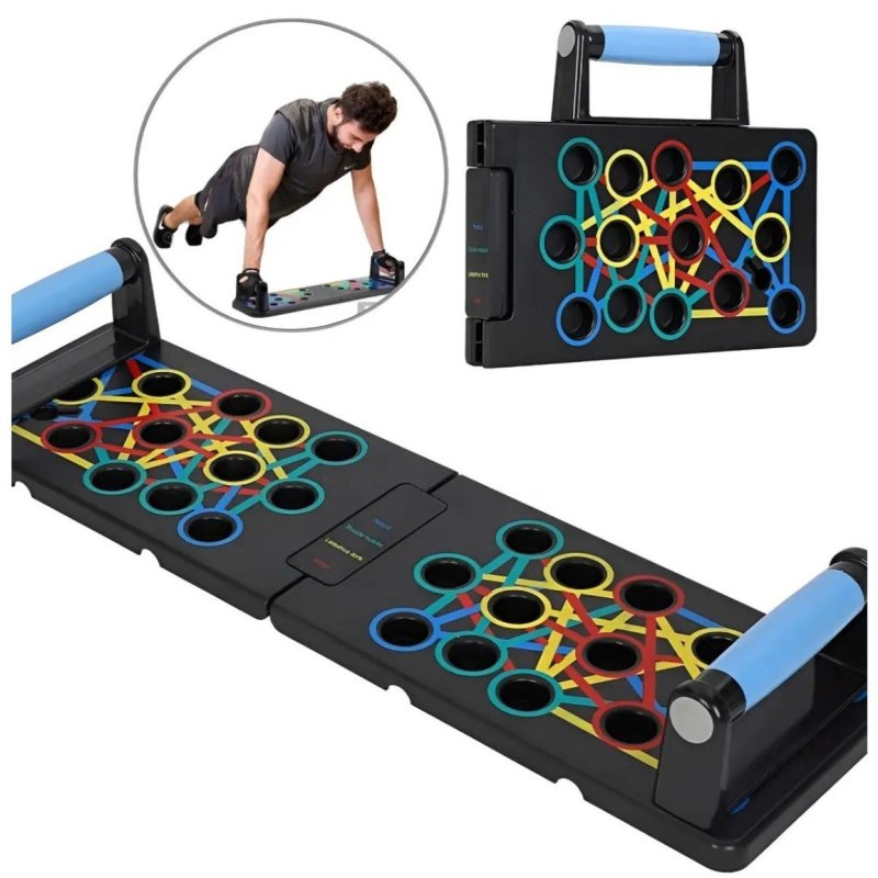 Prancha Flexão 9 Em 1 Exercicios Portátil Dobrável Push Up Adulto Triceps Peito Costas Funcional Calistenia Treino Em Casa