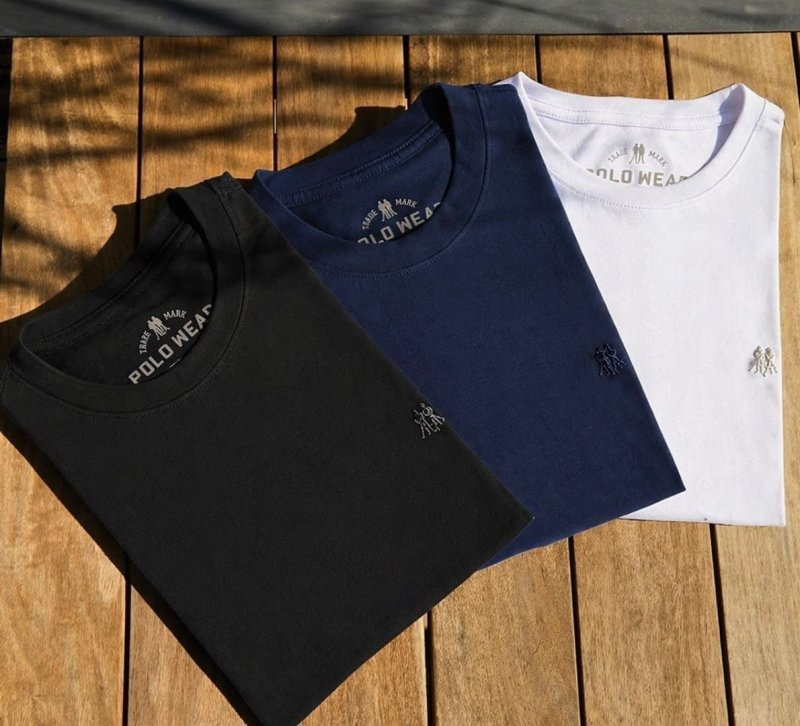Kit 3 Camisetas Masculinas Polo Wear Sortido 1 G Lisa