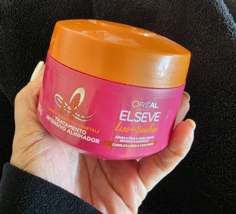L'Oréal Paris Elseve Liso dos Sonhos Creme de Tratamento com Queratina Vegetal e AHA, 300g