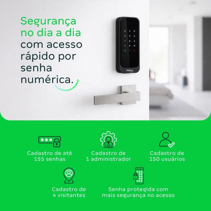 Fechadura Digital Sobrepor FD 1000 D - Preta
