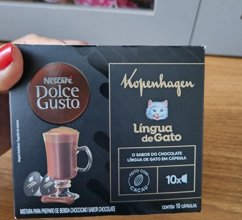 Achocolatado em Cápsula Nescafé Dolce Gusto Kopenhagen Língua de Gato 10 cápsulas