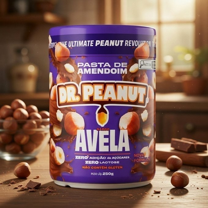 Dr. Peanut Pasta De Amendoim Avelã 250g - Com Whey Protein