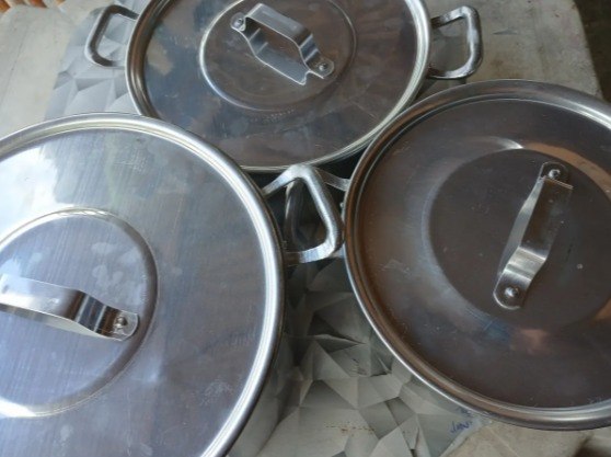 Kit Panela Galacto Utilidades Feijoada Caldo De Alumínio 3 Peças Industrial