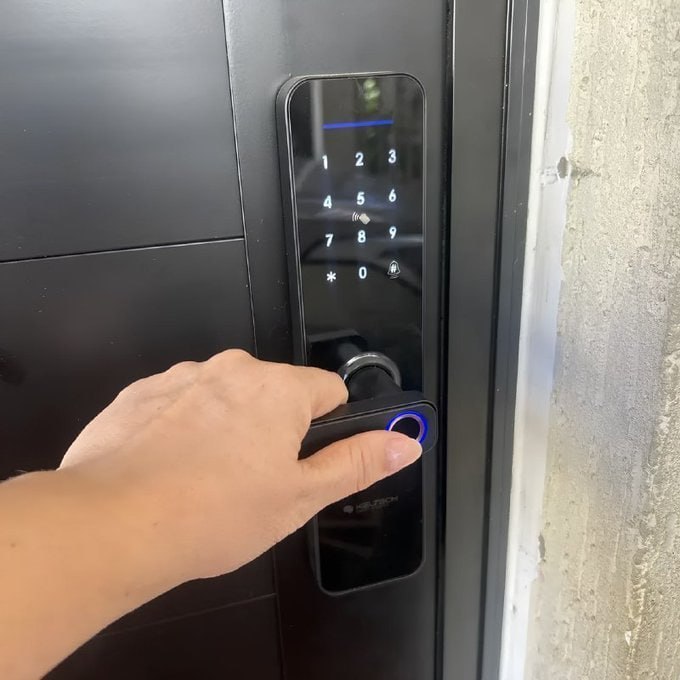 Fechadura Digital Keltech Kt1000 Biométrica Cor Preto