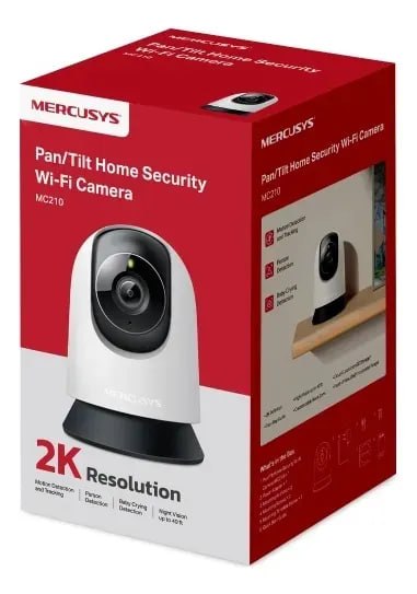 Câmera de Segurança Wi-Fi Mercusys MC210 2K 3MP 360°