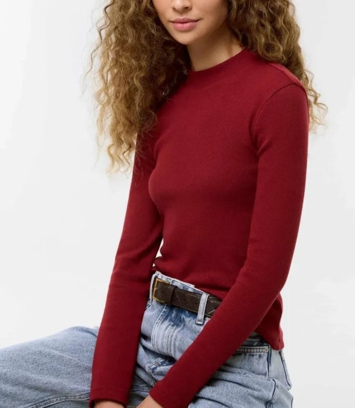 Blusa Feminina Gola Alta Canelada Hering