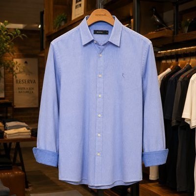Camisa Ml Kiro Reserva Marinho Liso